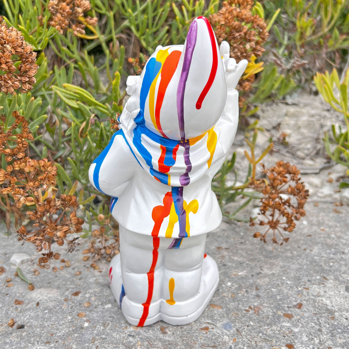 Rainbow Art Middle Finger F**k You Garden Gnome 20cm
