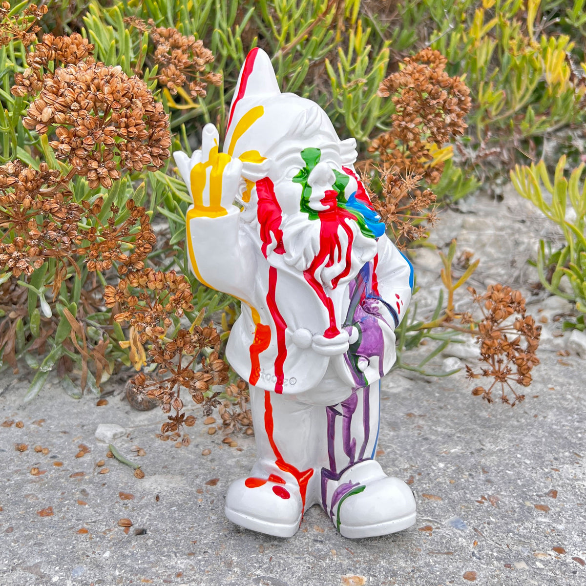 Rainbow Art Middle Finger F**k You Garden Gnome 20cm