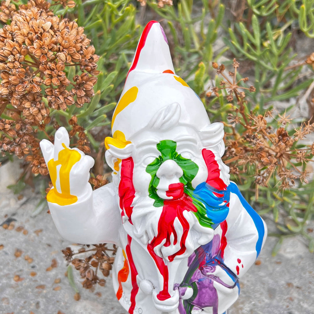 Rainbow Art Middle Finger F**k You Garden Gnome 20cm
