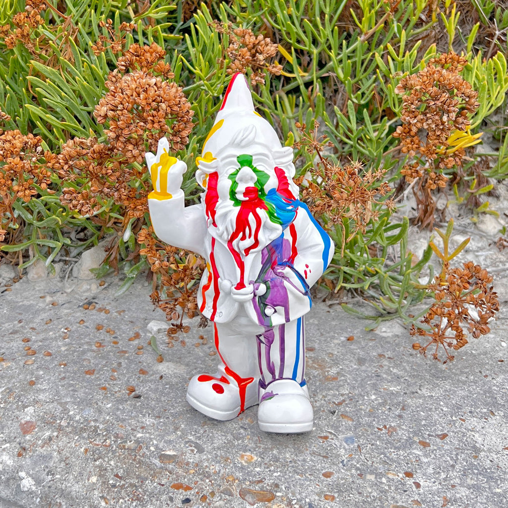 Rainbow Art Middle Finger F**k You Garden Gnome 20cm
