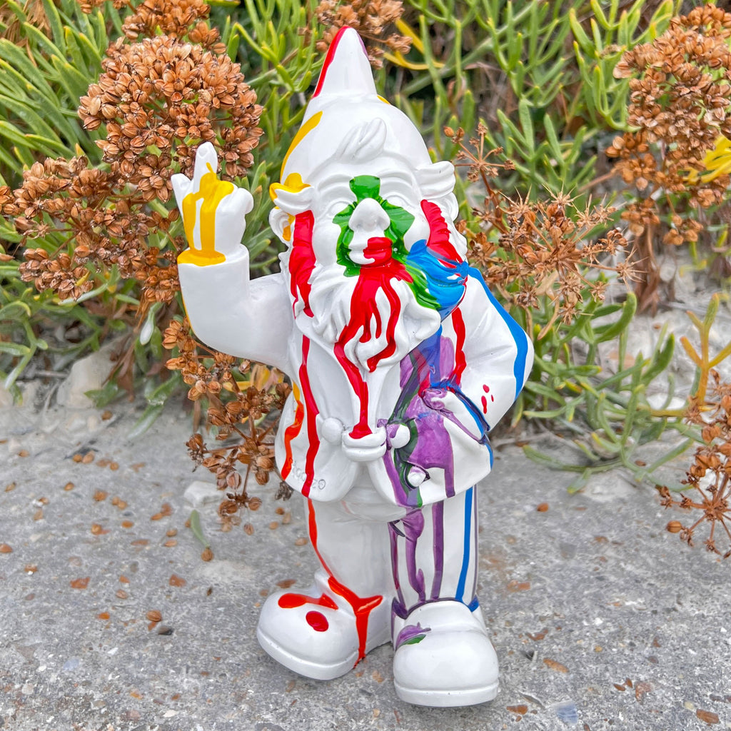 Rainbow Art Middle Finger F**k You Garden Gnome 20cm