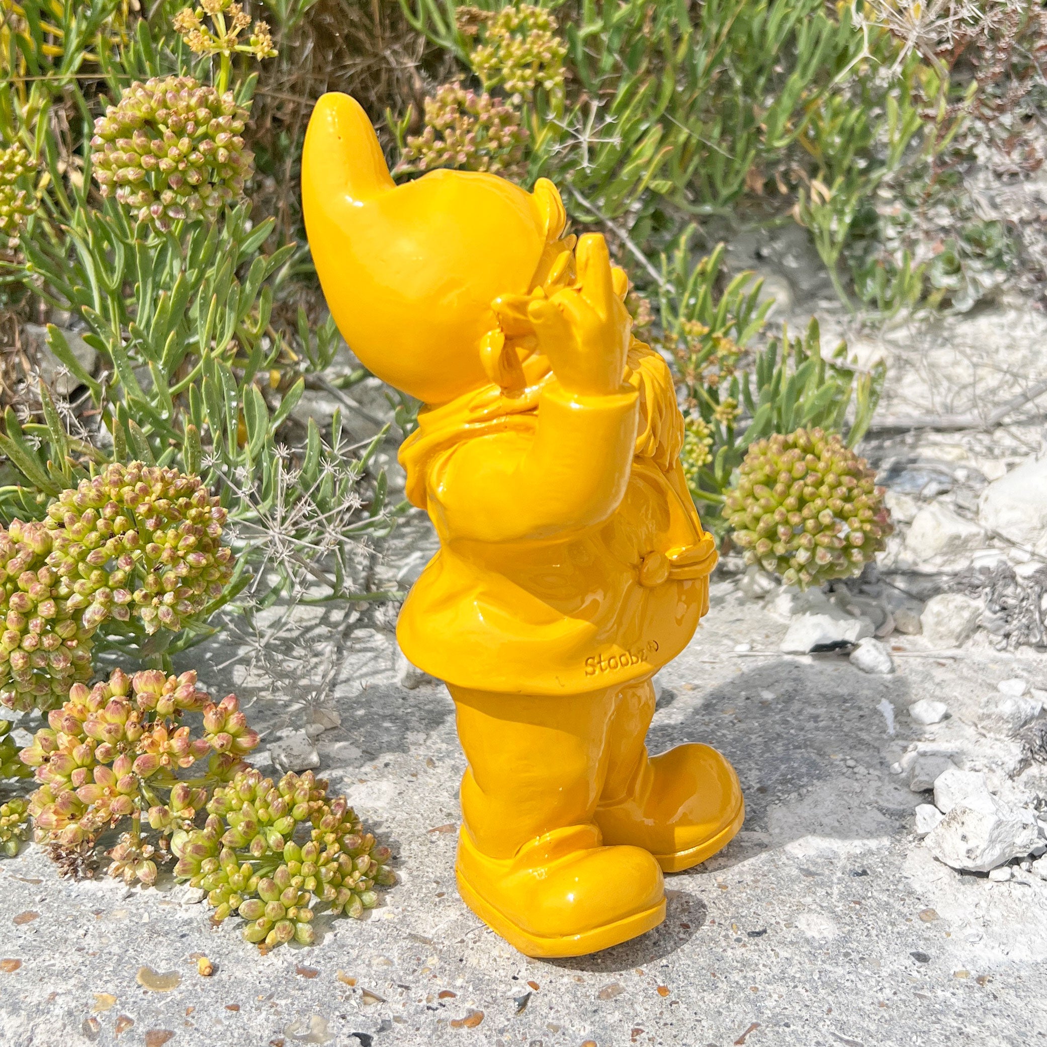 Yellow Middle Finger F**k You Garden Gnome 20cm