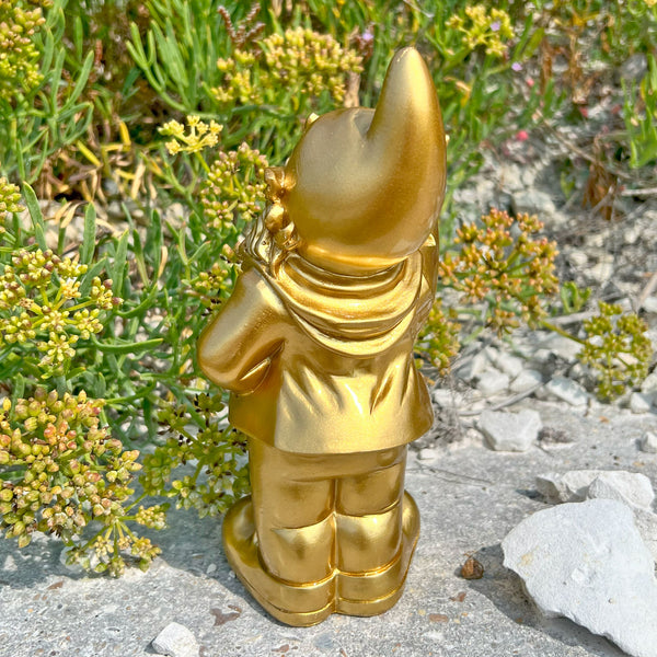 Gold Middle Finger F**k You Garden Gnome 20cm