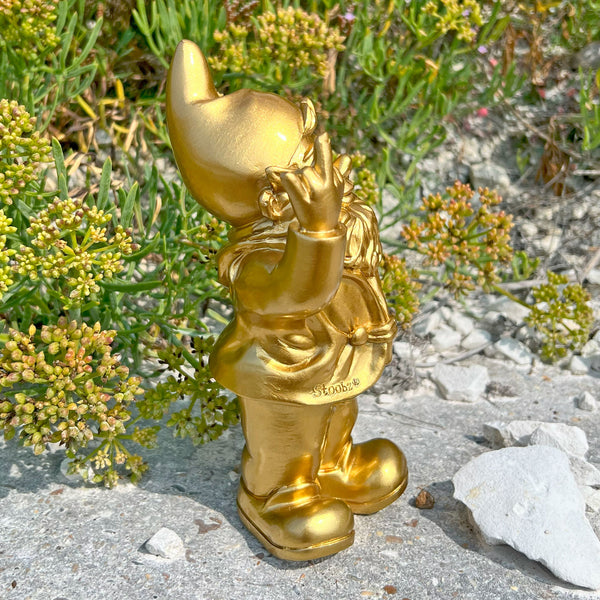 Gold Middle Finger F**k You Garden Gnome 20cm