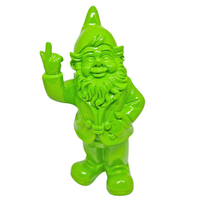 Green Middle Finger F**k You Garden Gnome 20cm