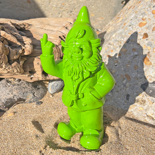 Green Middle Finger F**k You Garden Gnome 20cm