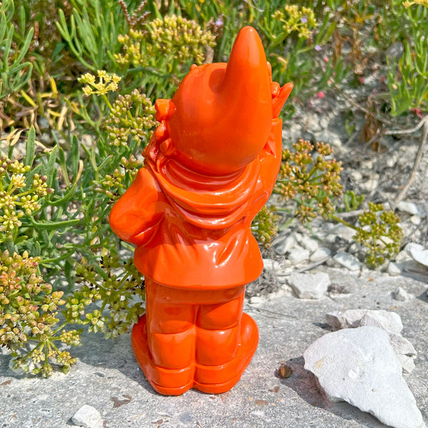 Orange Middle Finger F**k You Garden Gnome 20cm