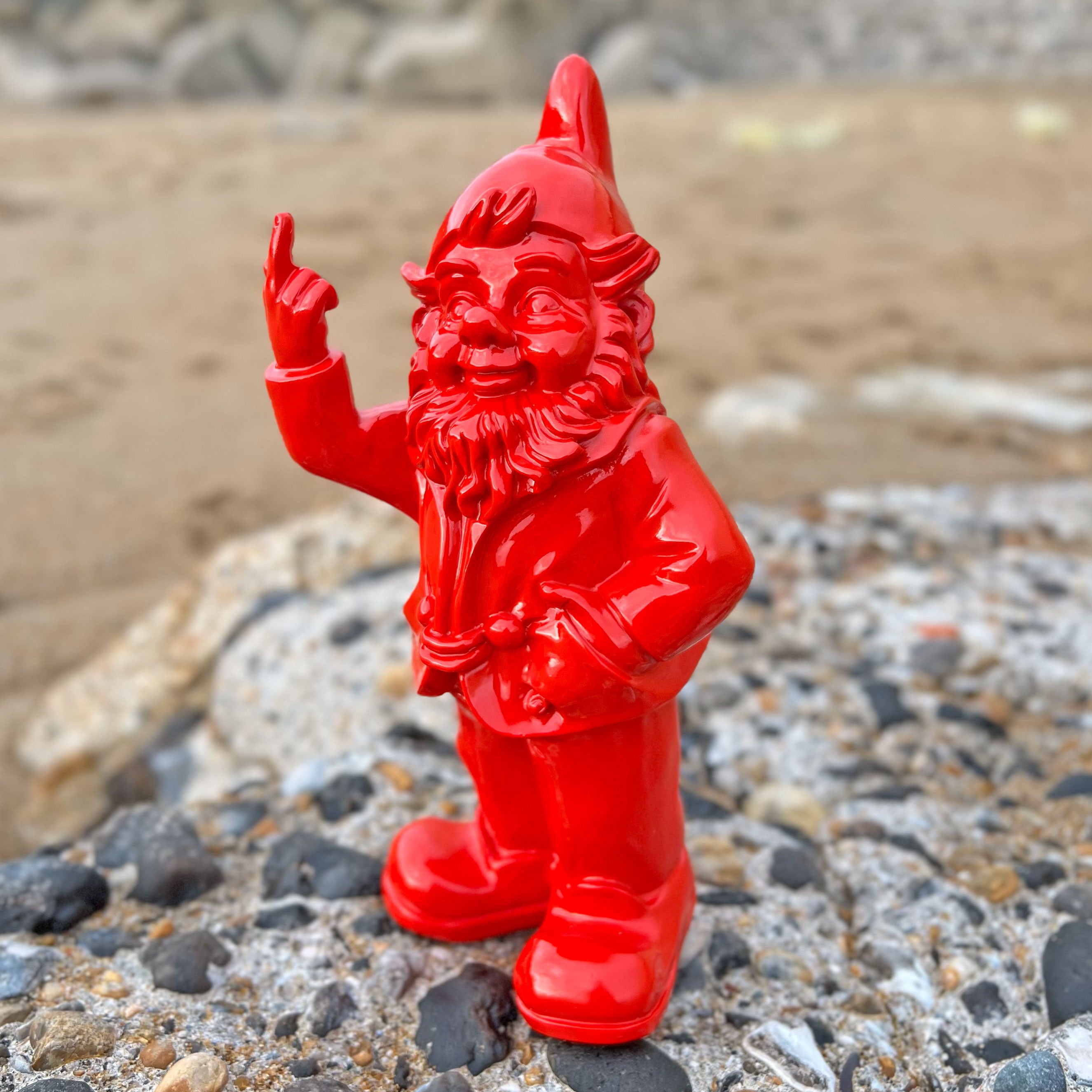 Red Middle Finger F**k You Garden Gnome 20cm