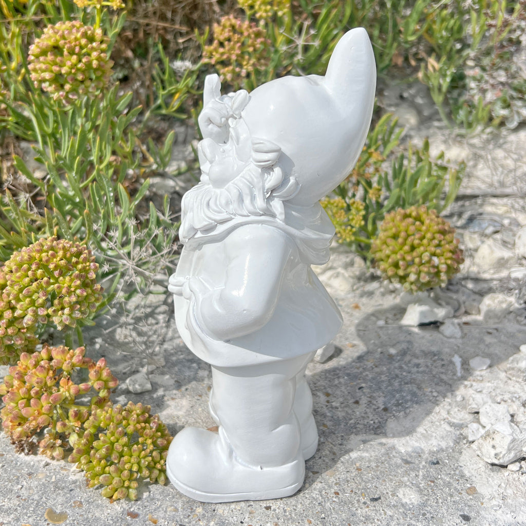White Middle Finger F**k You Garden Gnome 20cm