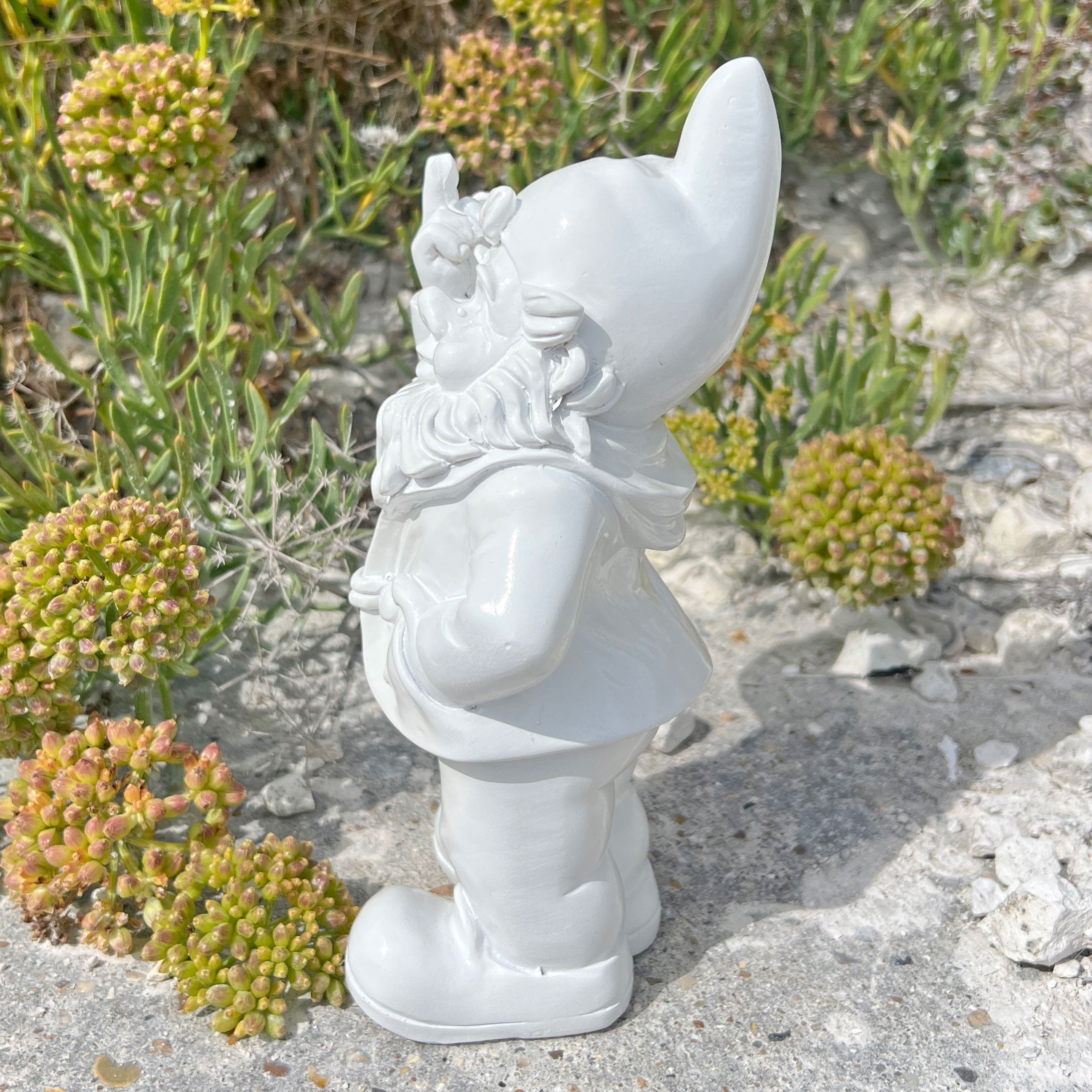 White Middle Finger F**k You Garden Gnome 20cm
