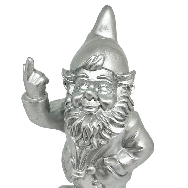 Contemporary Silver Gnome Ornament