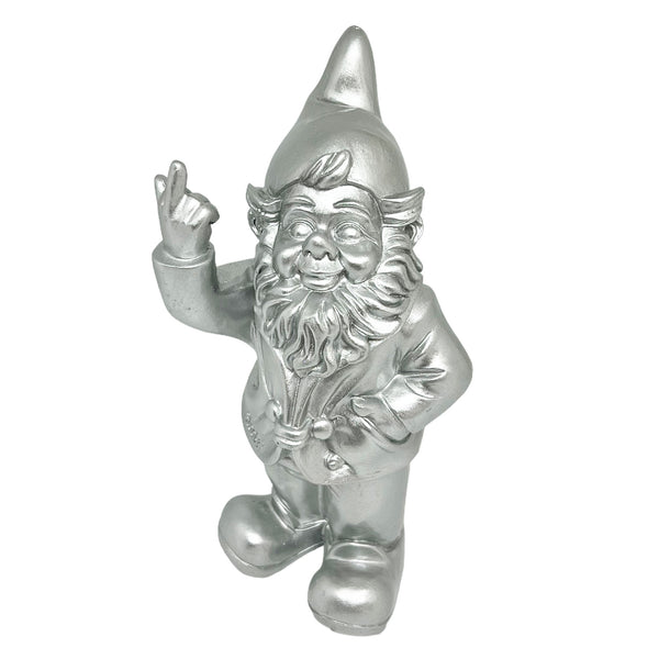 Silver Garden Gnome