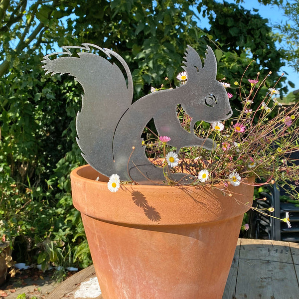 Products Steel Squirrel Silhouette Garden Stake Ornament