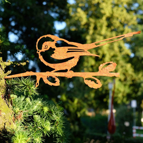 Tit Bird Silhouette Fence / Tree Garden Ornament