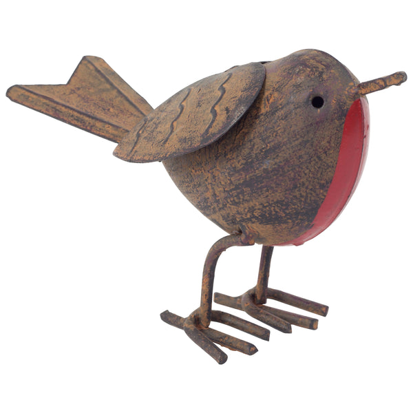 Tin Robin Bird Metal Garden Ornament