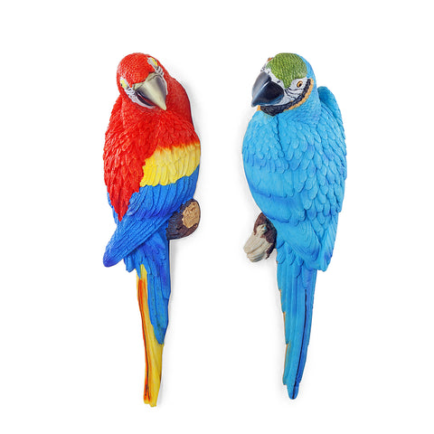 Pair of Parrot Garden Ornaments