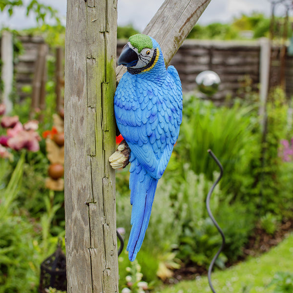 Blue Garden Parrot Ornament