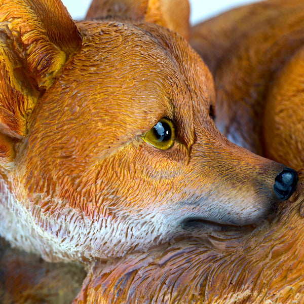 Realistic Laying Red Fox Garden Animal Ornament