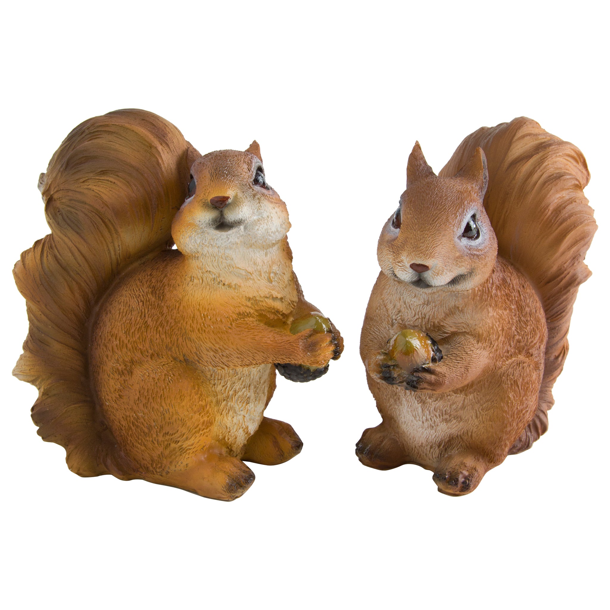 Pair of Realistic Red Squirrel Garden Animal Ornaments