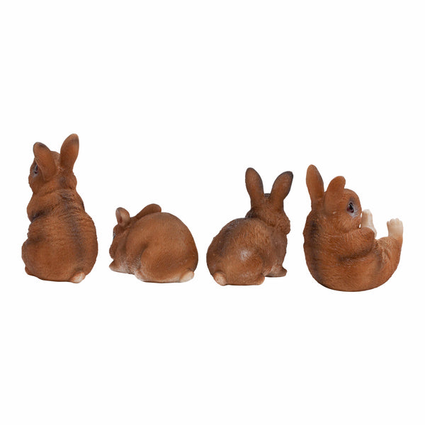 Set of 4 Large Rabbit Garden Animal Ornaments