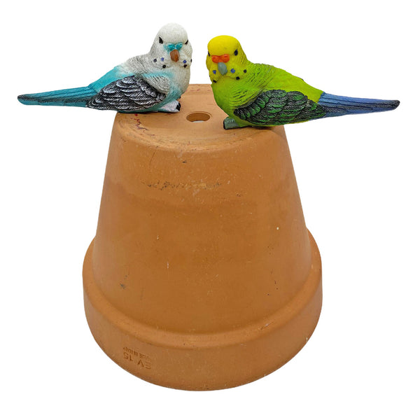 4 Pot Topping Tropical Birds Garden Ornaments