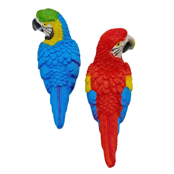 4 Pot Topping Tropical Birds Garden Ornaments