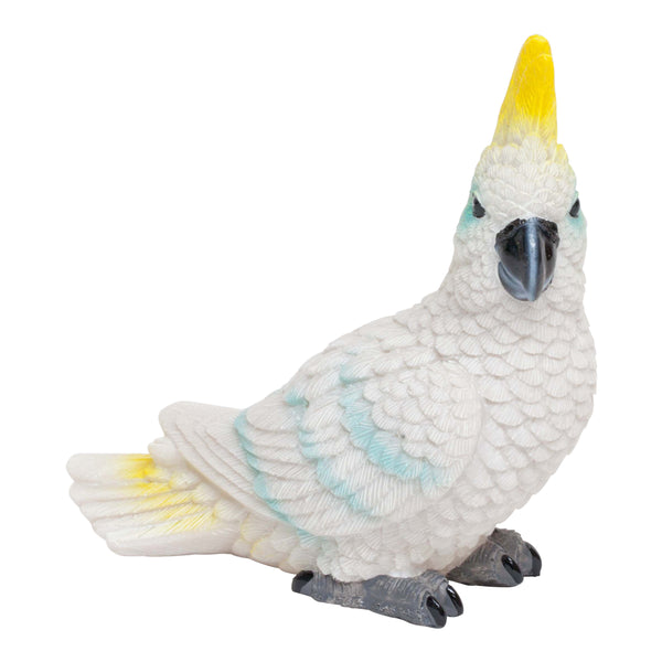 Realistic White Cockatoo Parrot Garden Bird Ornament