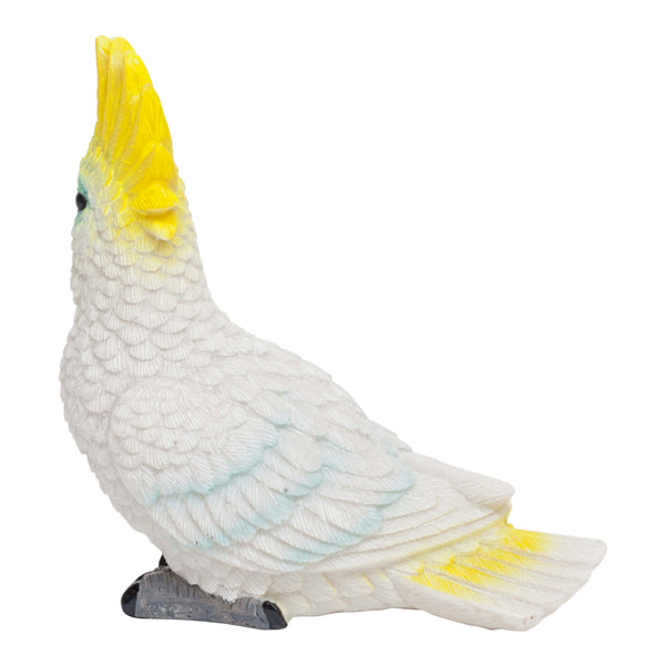 Realistic White Cockatoo Parrot Garden Bird Ornament