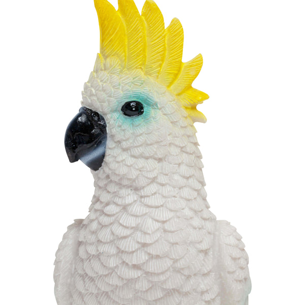 Realistic White Cockatoo Parrot Garden Bird Ornament