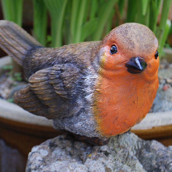 Large Fat Robin Garden Bird Ornament