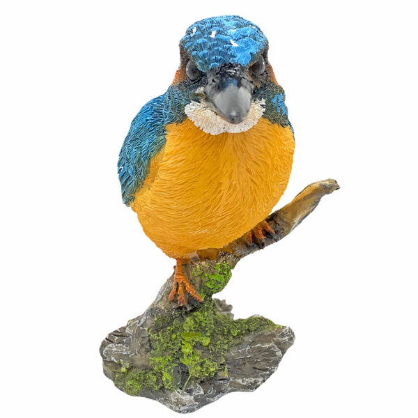 Kingfisher Garden Bird Ornament Perched on a Branch