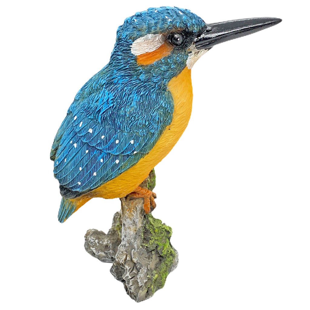 Kingfisher on Perch Garden Ornament