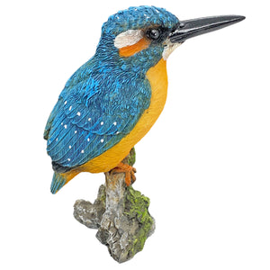 Kingfisher Garden Bird Ornament Perched on a Branch