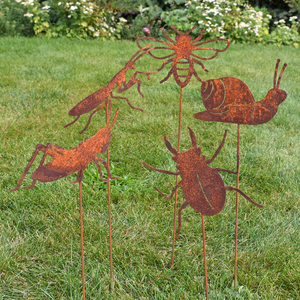 5 Insect Garden Stake Ornaments