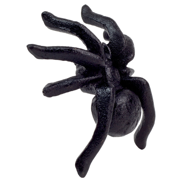 3 Black Tarantula Wall Mountable Cast Iron Spider Ornaments