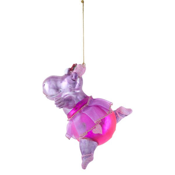 Ballerina Hippo Christmas Tree Bauble