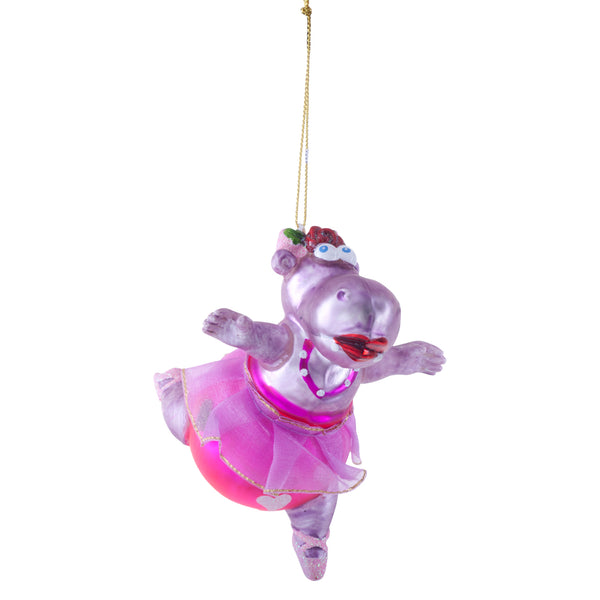 Ballerina Hippo Christmas Tree Bauble