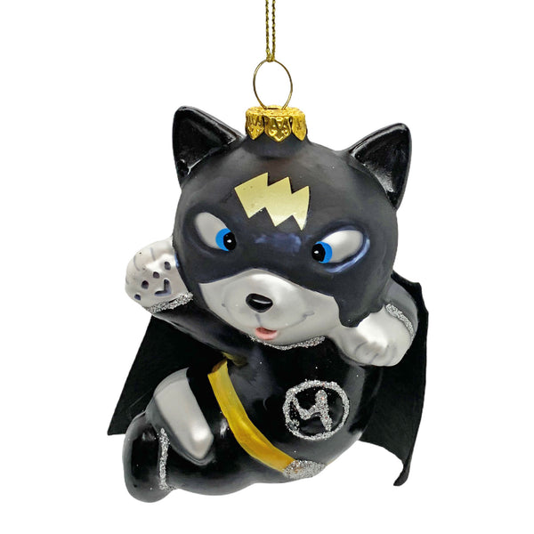 Superhero Cat Hanging Christmas Bauble