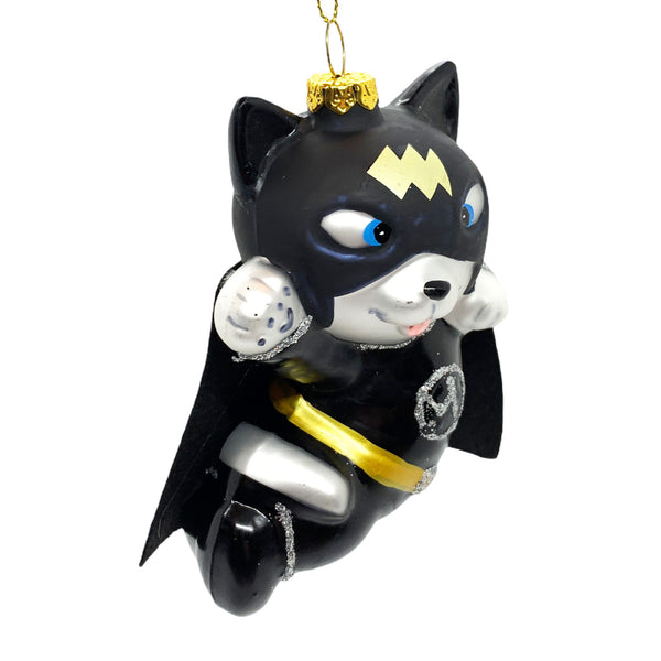 Superhero Cat Hanging Christmas Bauble