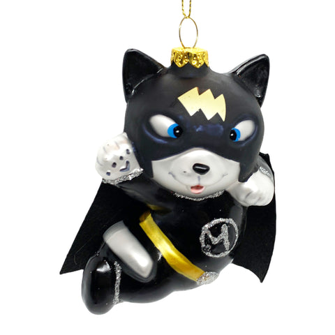 Superhero Cat Christmas Tree Bauble