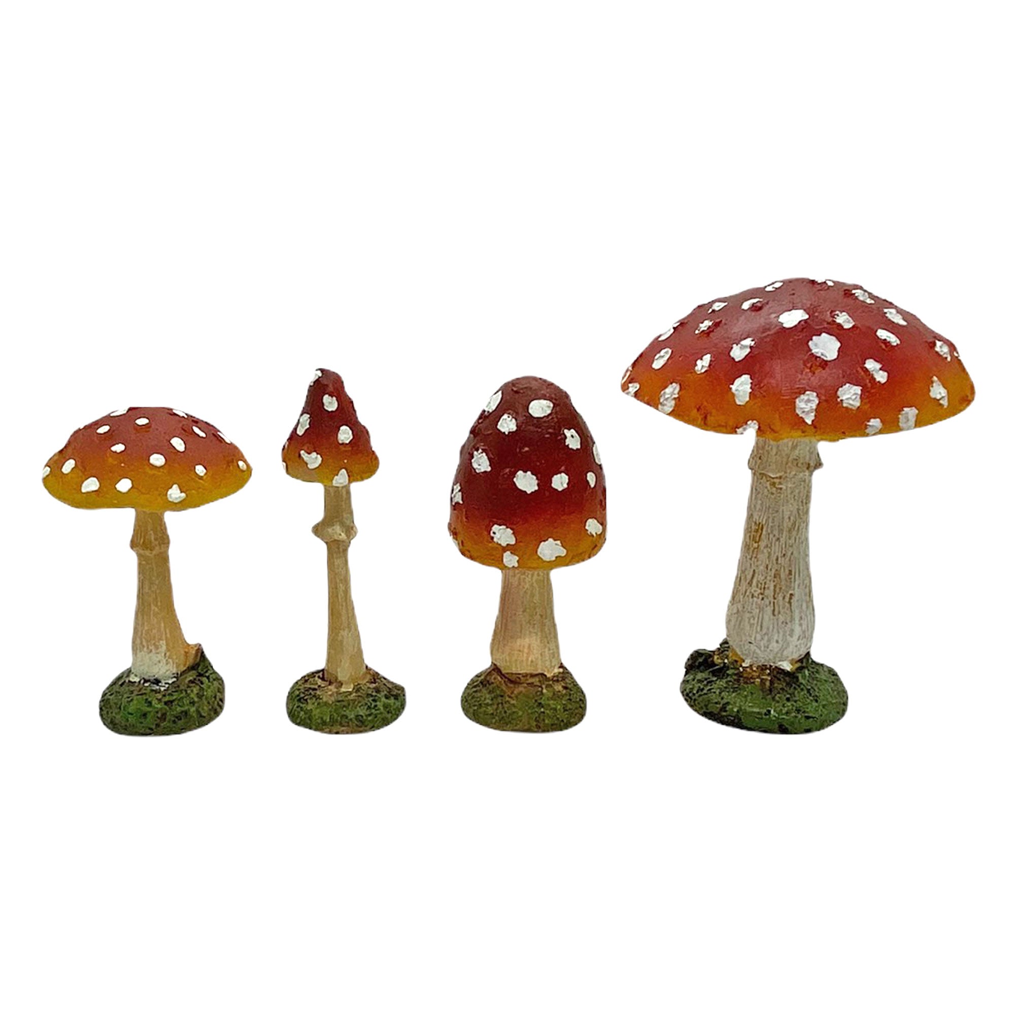 Set of 4 Garden Mushrooms