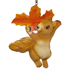 Hanging Autumnal Squirrel Christmas Tree Decoration