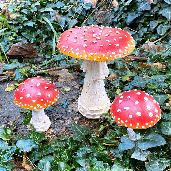 Red Cap Toadstool Ornaments