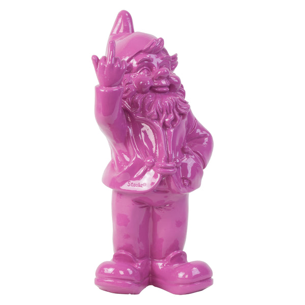 30cm F**k You Naughty Middle Finger Pink Gnome Ornament