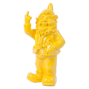 Yellow Fuck You Middle Finger Gnome Ornament