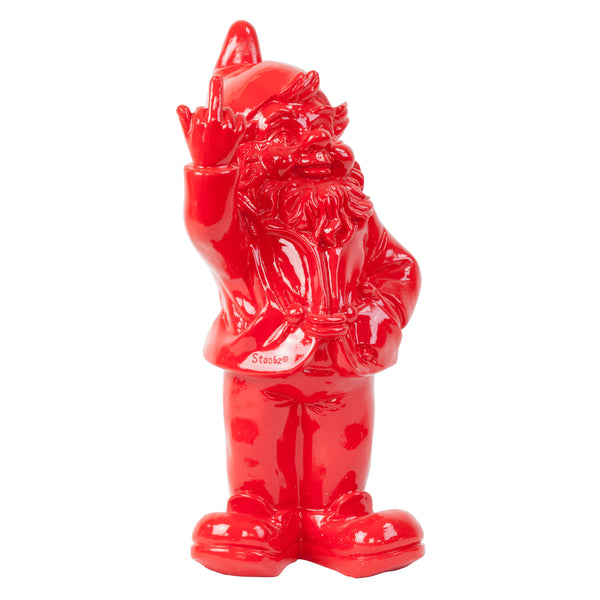 30cm F**k You Naughty Middle Finger Red Gnome Ornament