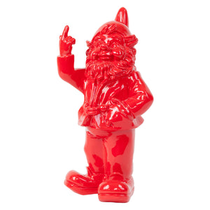 30cm F**k You Naughty Middle Finger Red Gnome Ornament