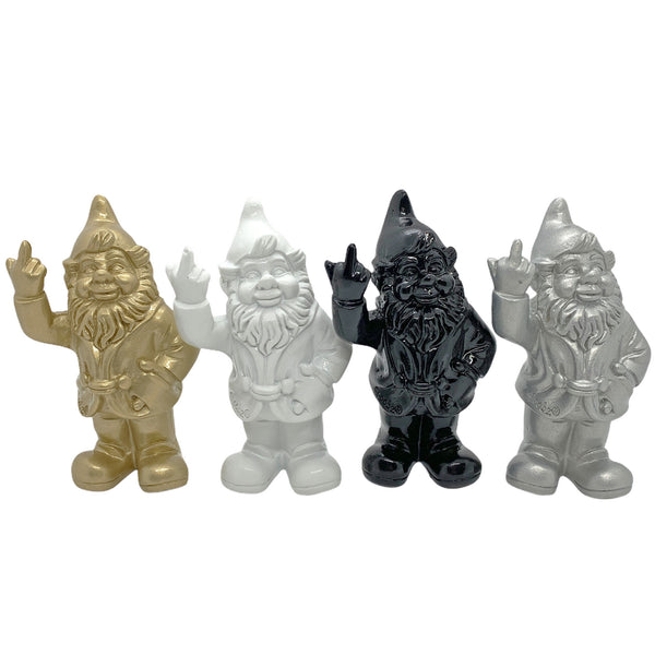 Set 4 Fuck You Middle Finger Gnomes